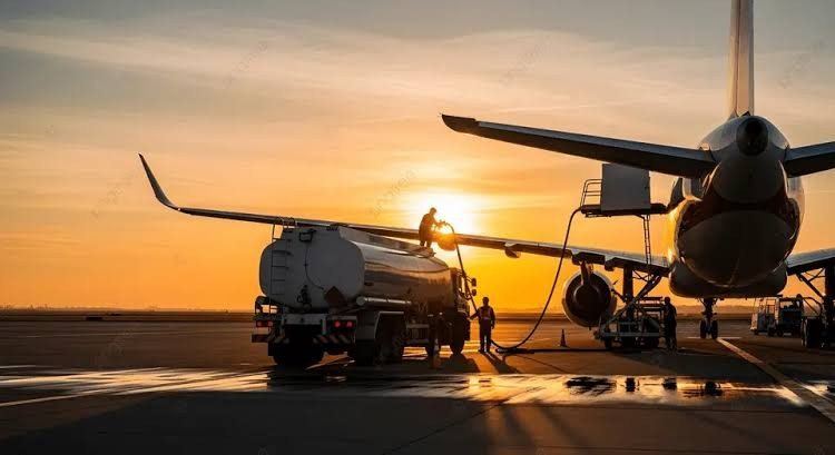 Refuelling at sunset